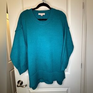 PHILOSOPHY REPUBLIC TEAL TUNIC SWEATER 1X